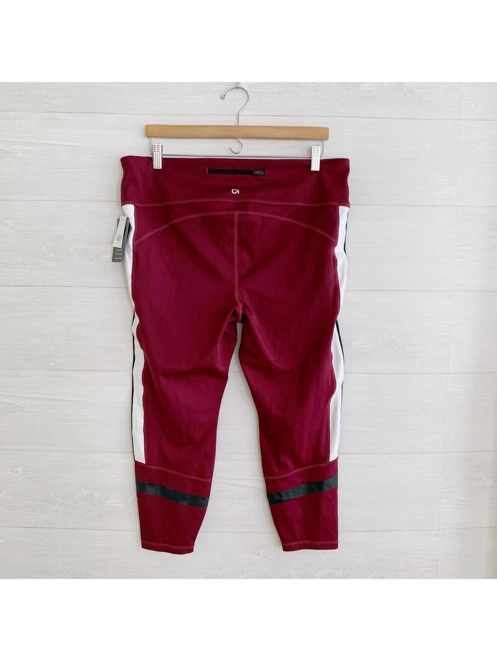 NWT GapFit Black out Technology 7/8 leggings GFast Burgundy, XL